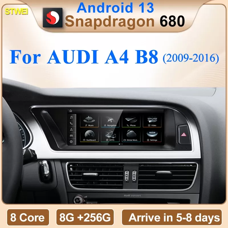 נגן מולטימדיה לרכב עם CarPlay עבור אודי A4 B8