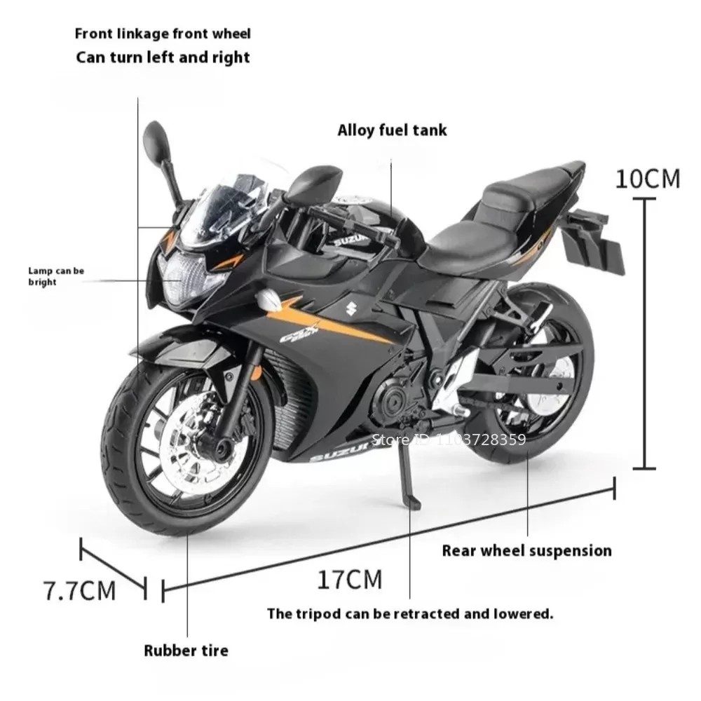 דגם אופנוע סוזוקי GSX1000R GSX250R מואר - תמונה 6