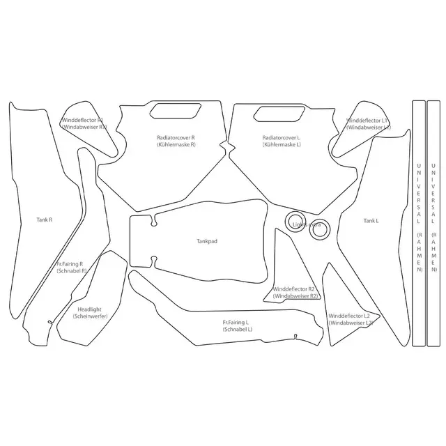 מדבקת הגנה לגוף BMW F 900 GS Adv 2024 - תמונה 3